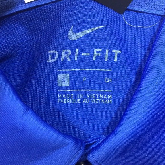 Nike Mens Dri Fit Blue Short Sleeve Polo Shirt Sport Golf Small - Picture 7 of 9